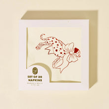 Load image into Gallery viewer, Dalmation Cocktail Napkin Set - Red/White
