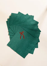 Load image into Gallery viewer, Classic Red Bow Cocktail Napkin Set - Green
