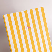Load image into Gallery viewer, Solid Striped Notebook - Yellow
