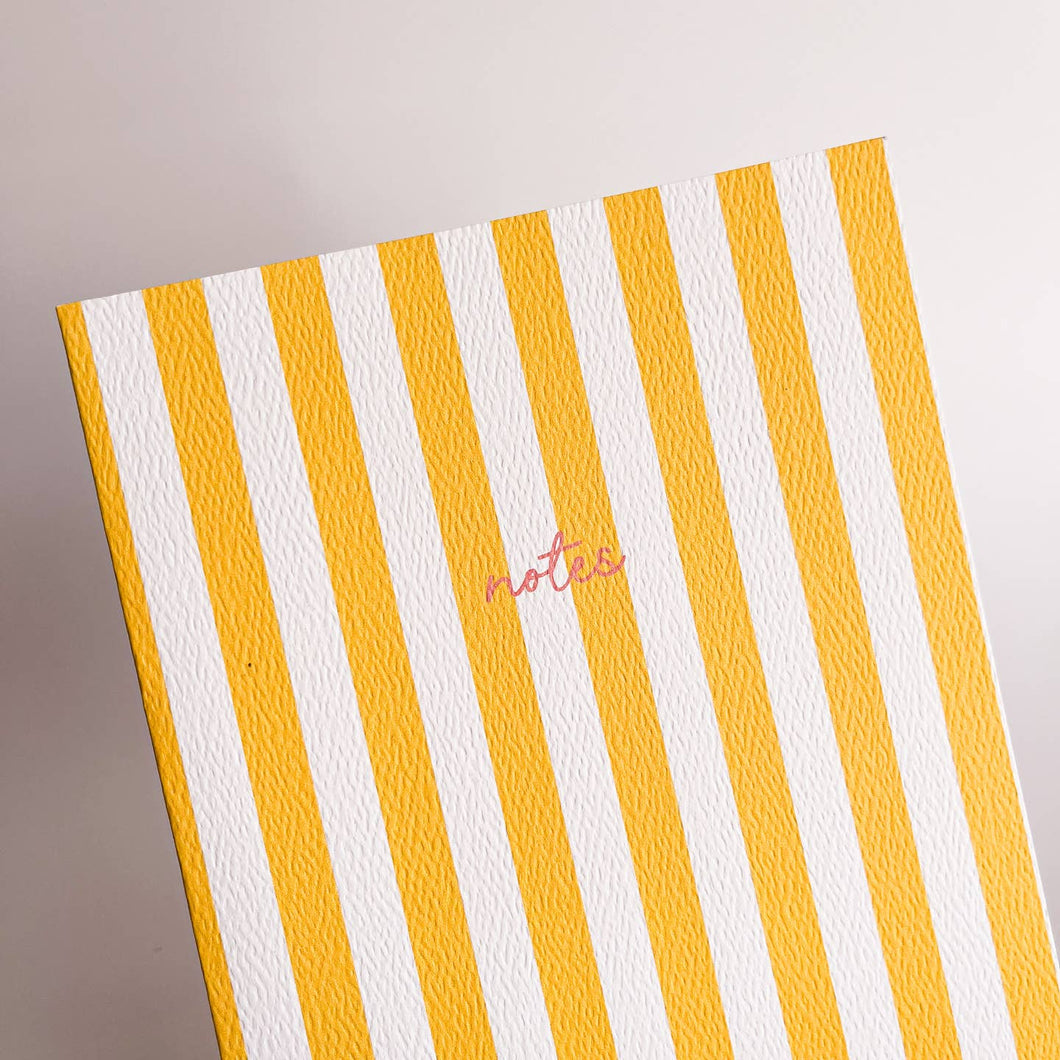 Solid Striped Notebook - Yellow