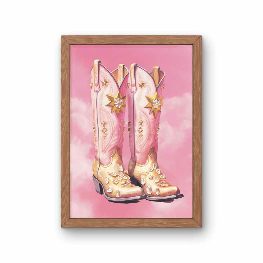 Pink Space Cowgirl Print