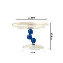 Load image into Gallery viewer, Blue Bubble Glass Decorative Tray
