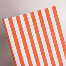 Load image into Gallery viewer, Solid Striped Notebook - Orange
