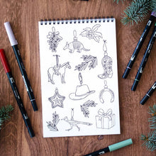 Load image into Gallery viewer, Cowboy Christmas Premium Colouring Book
