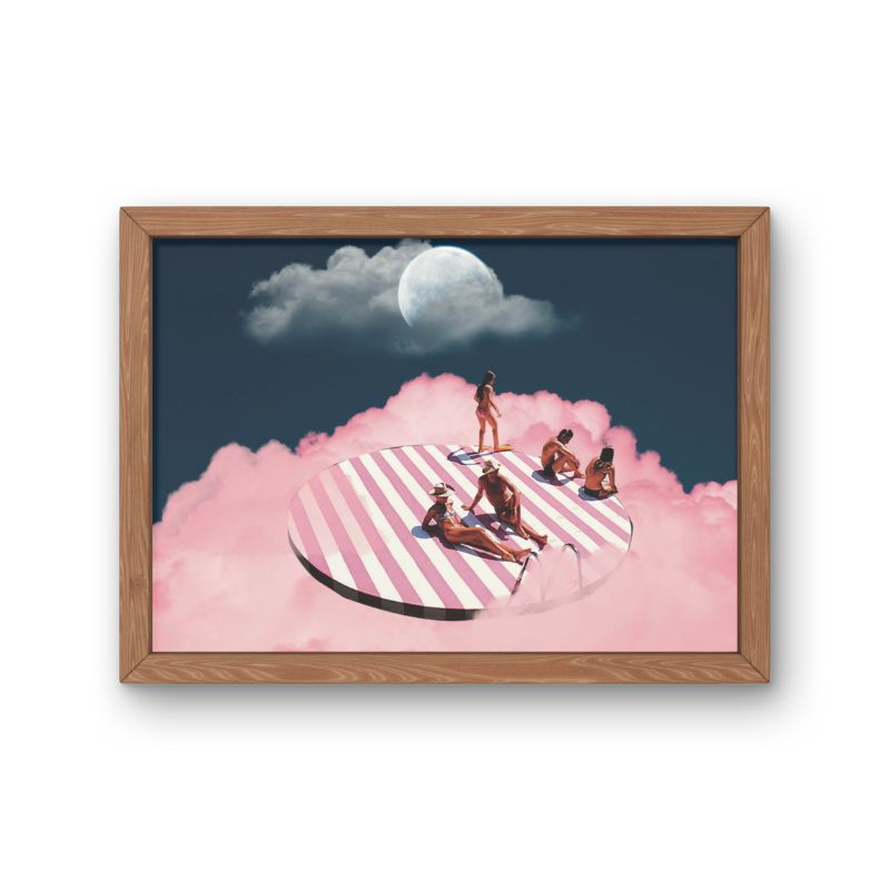 Pink Cloud Collage Print