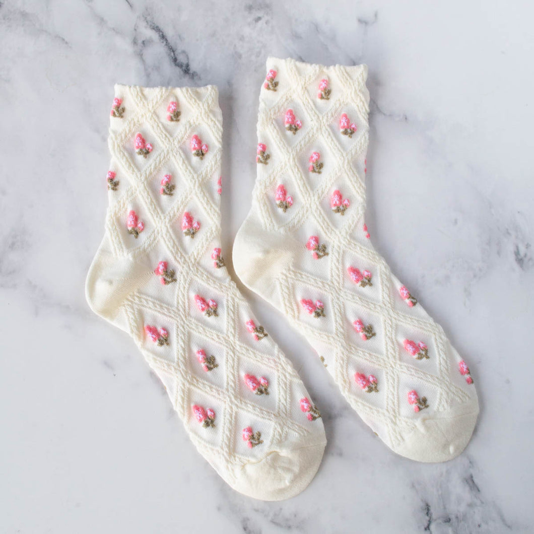 Delicate Floral Socks