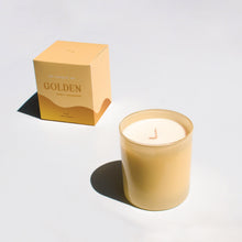 Load image into Gallery viewer, Golden 9 oz. Candle - Amber &amp; Honeysuckle
