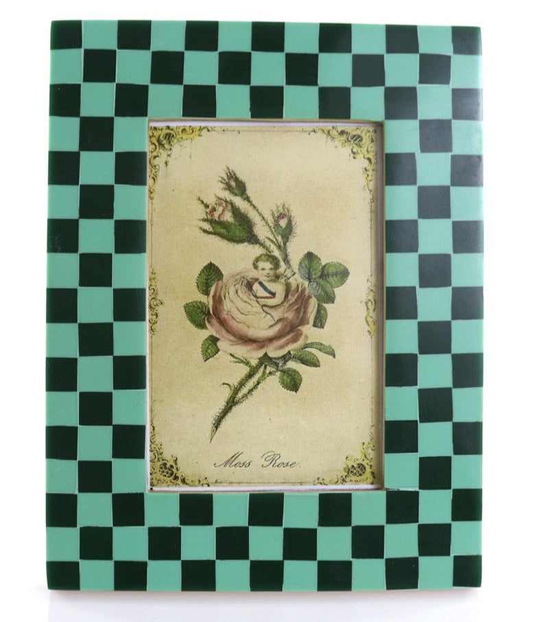Checkered Picture Frame - Green