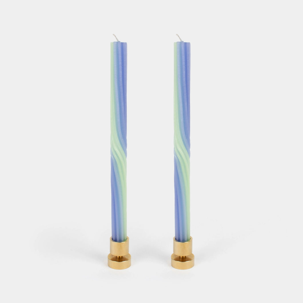 Pivot Candles - Mint/Blue