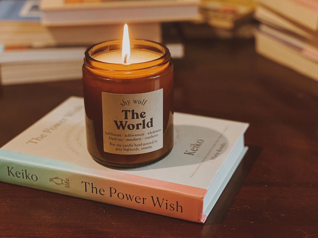 Shy Wolf Candle - The World