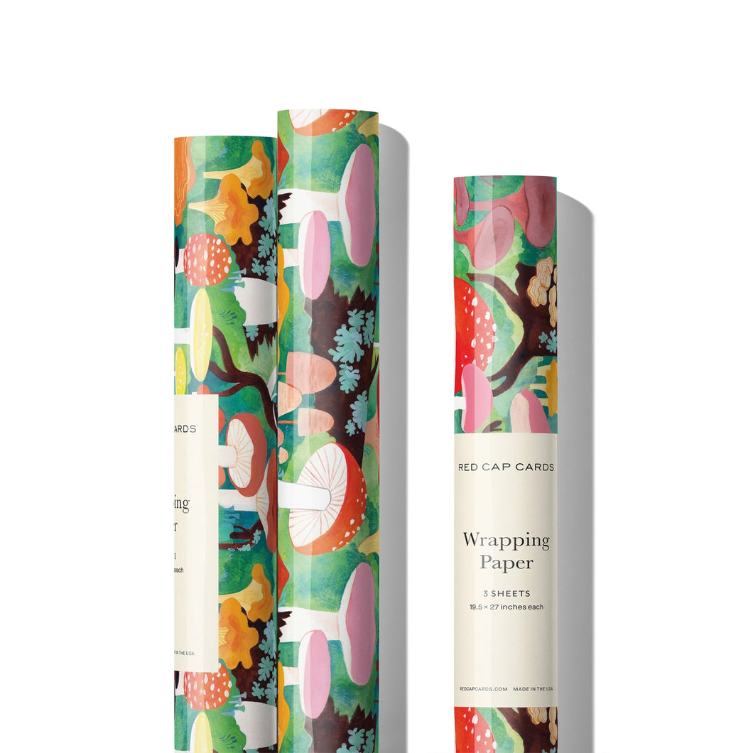 Woodland Mushroom Wrapping Paper