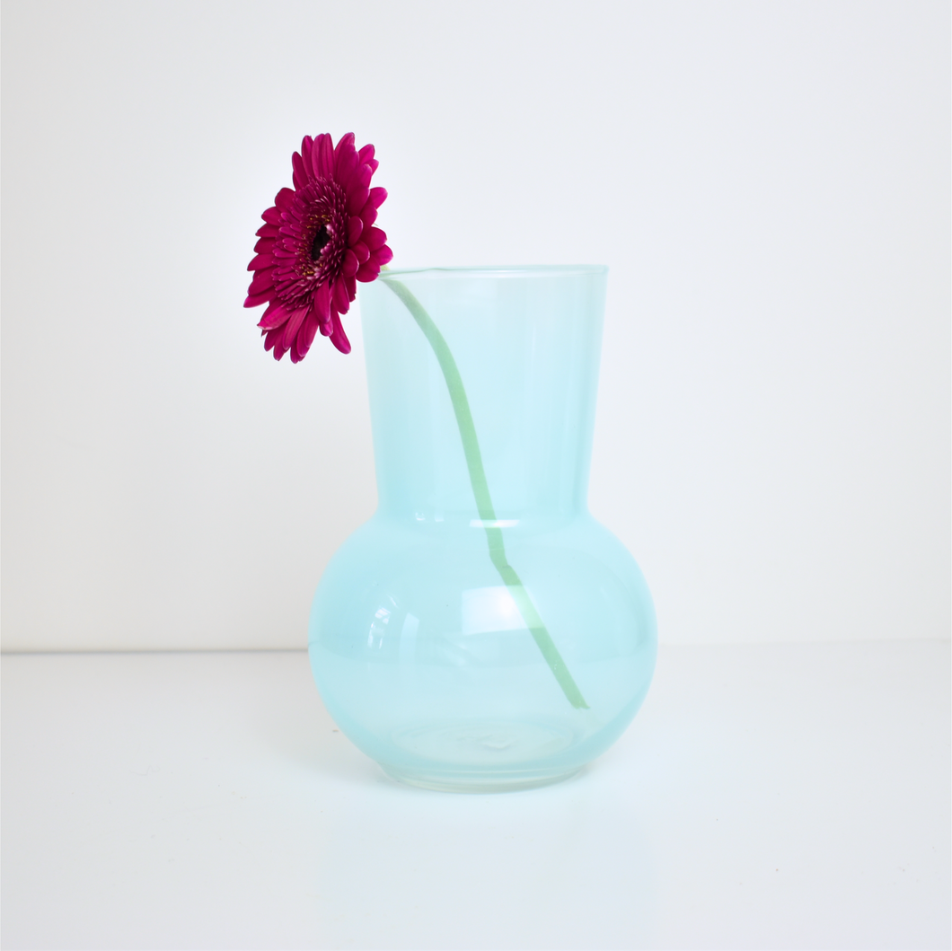 Hydroponic Plant Glass Vase - Sky Blue