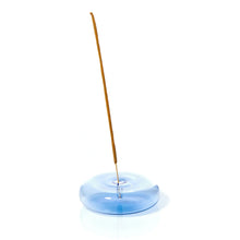 Load image into Gallery viewer, Dimple - Hand Blown Glass Incense Holder Blue
