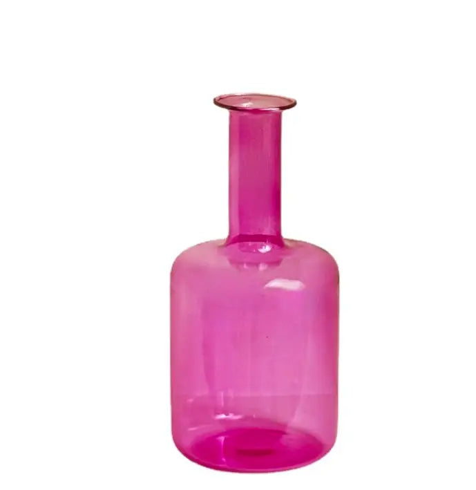 Glass Decorative Bud Flower Vase - Pink
