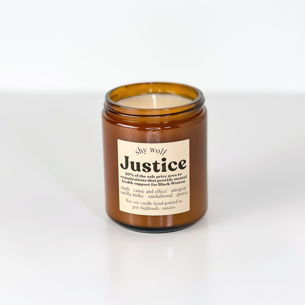 Shy Wolf Candle - Justice